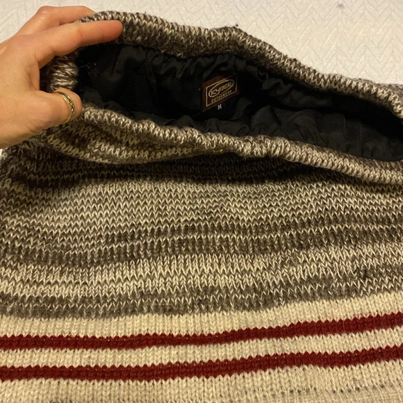 Kyber Outerwear Thick Wool Knitted MiniS kirt Sz8 Heritage Stripe Cabin Cottage - Picture 8 of 12